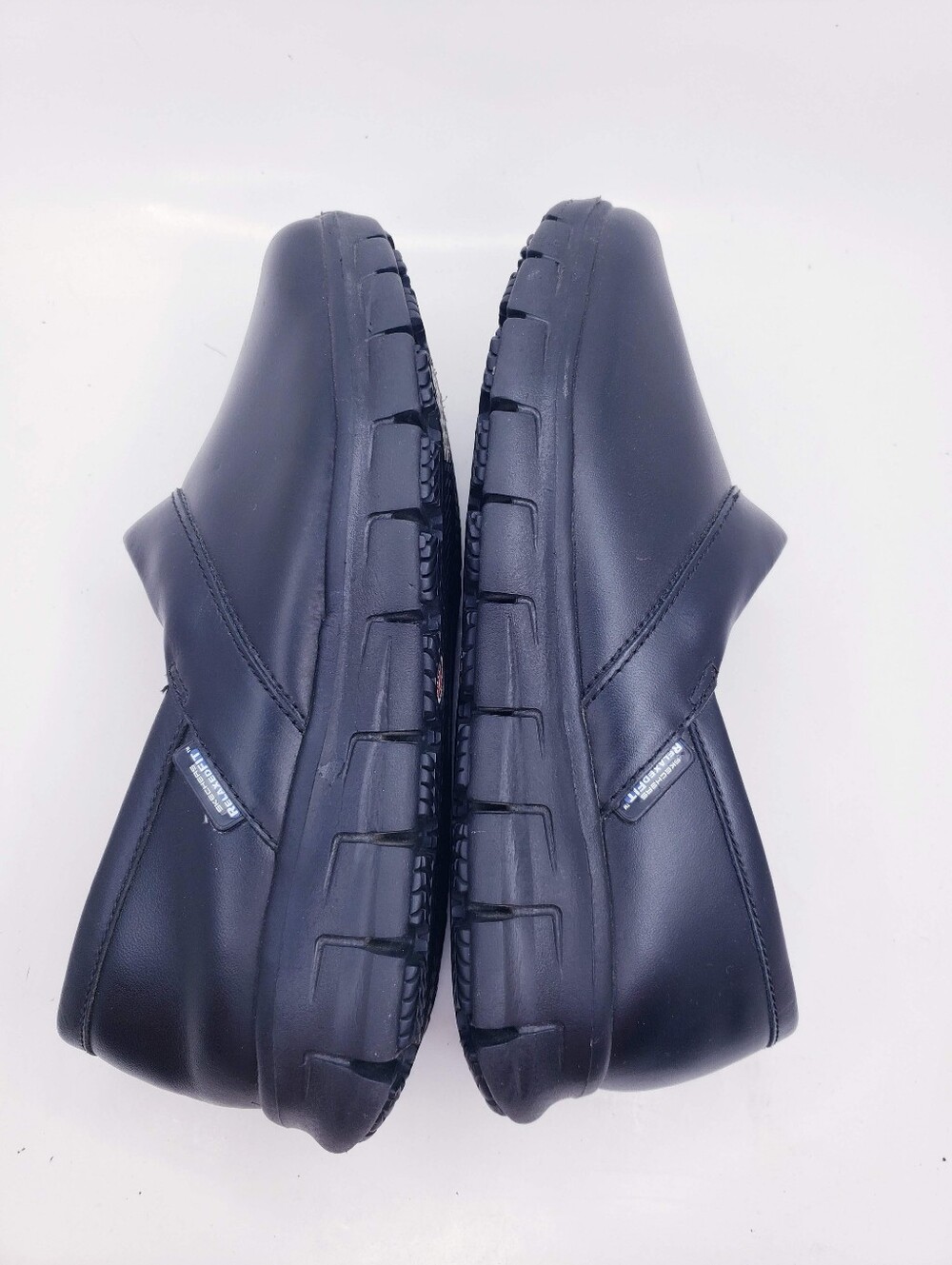 Skechers Black Leather Slip Resistant & EH Slip On Work Shoes Women's Size 7.5 - Picture 9 of 12